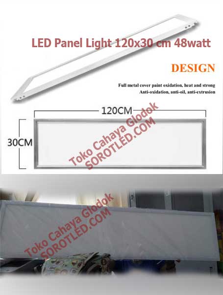 Lampu 120x30cm LED Panel 48watt