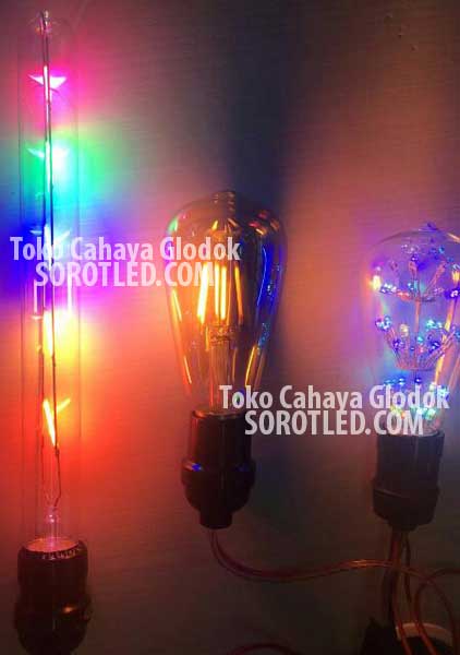 Lampu Edison LED RGB Warna Warni