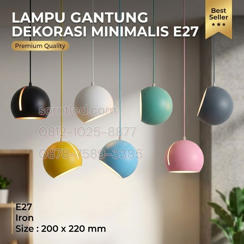 lampu gantung dekorasi minimalis e27
