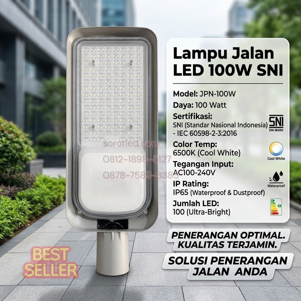 lampu jalan 100w sni