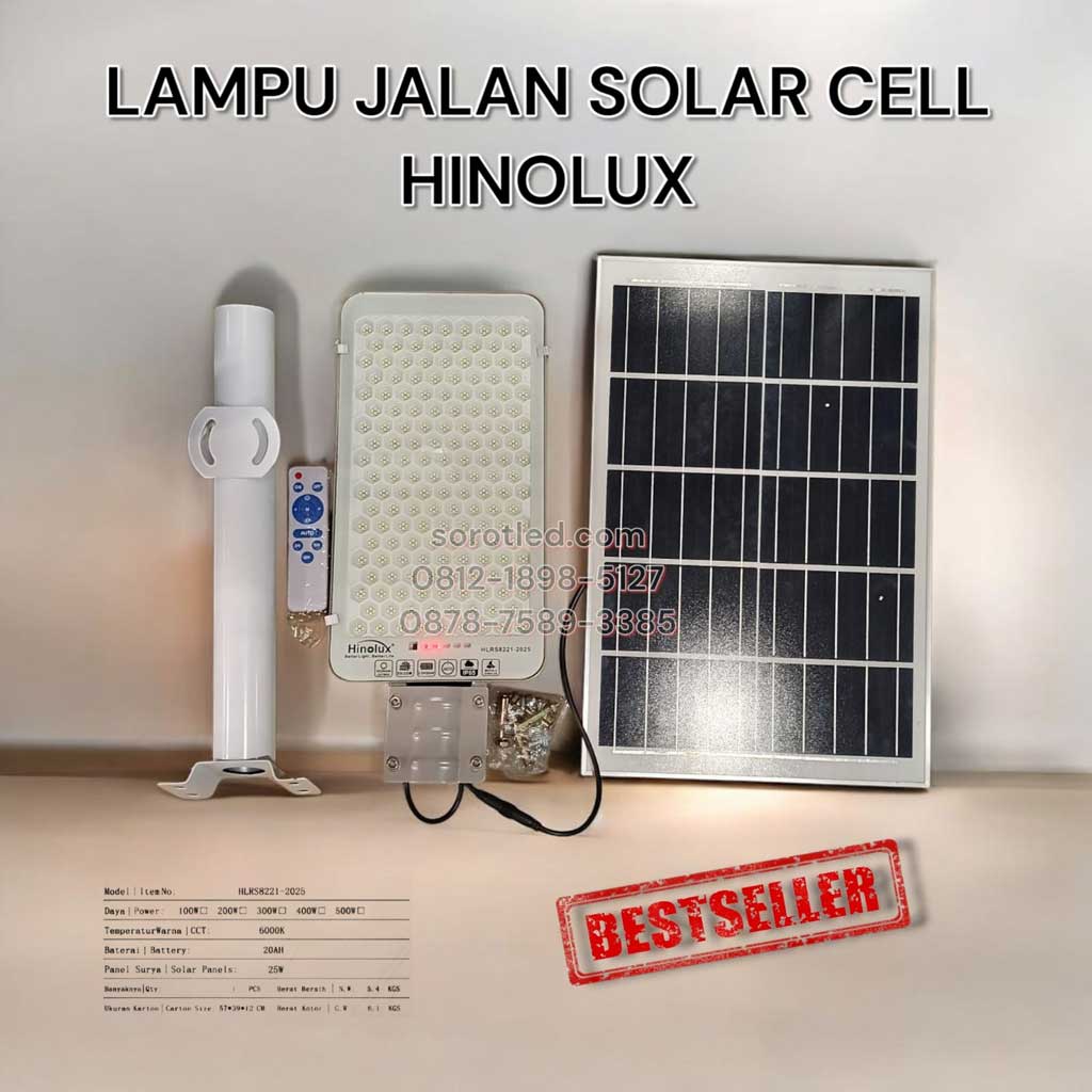 lampu jalan solar cell hinolux