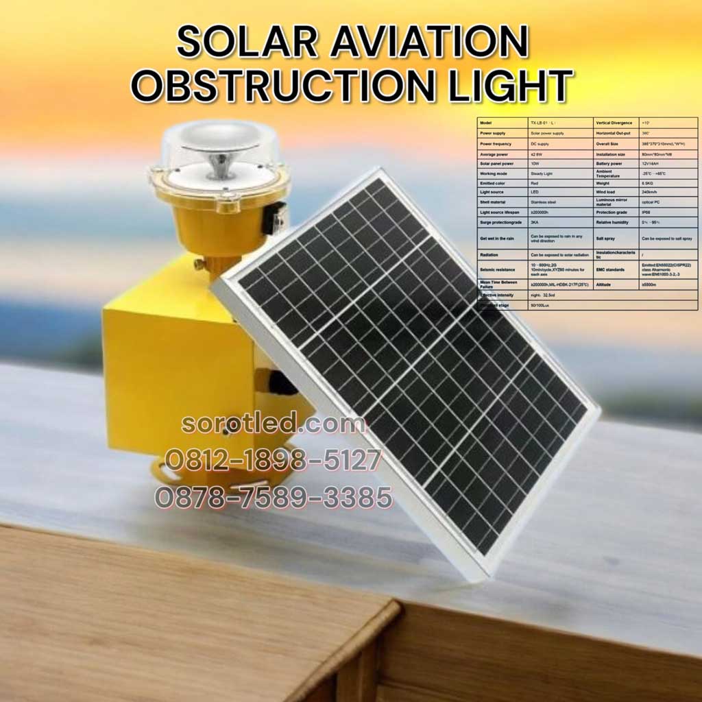 lampu menara obstruction solar