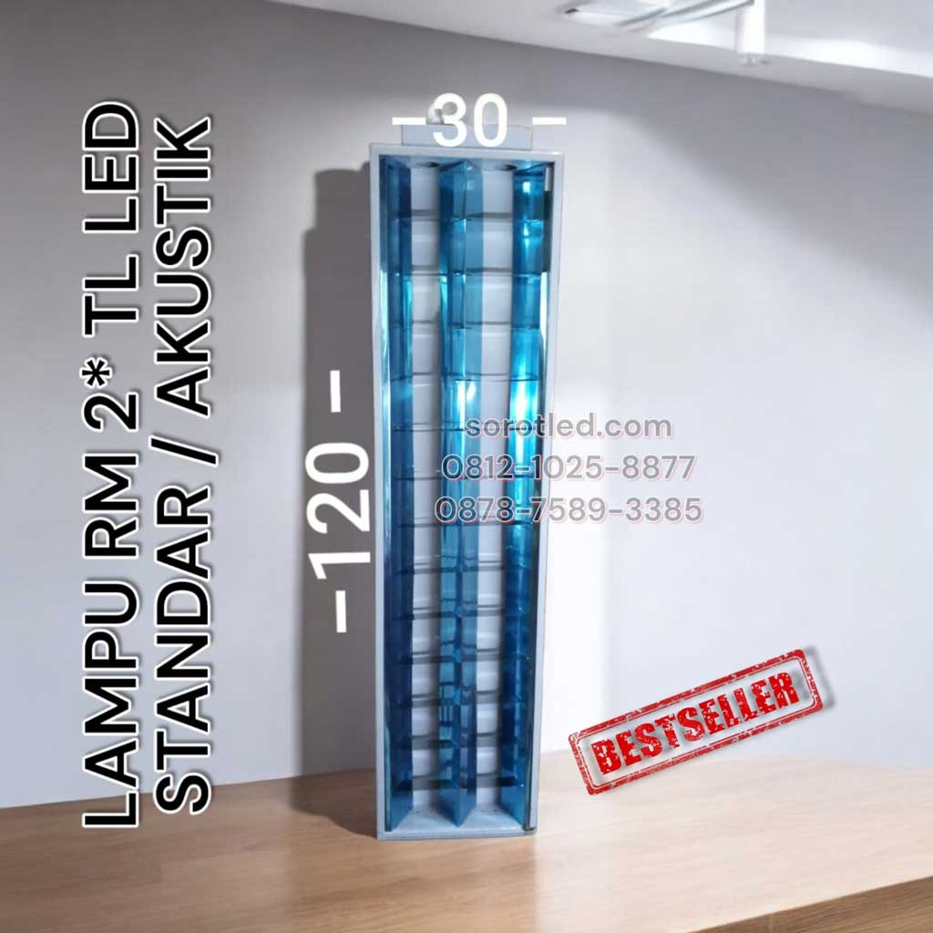 lampu rm 2x36w akustik