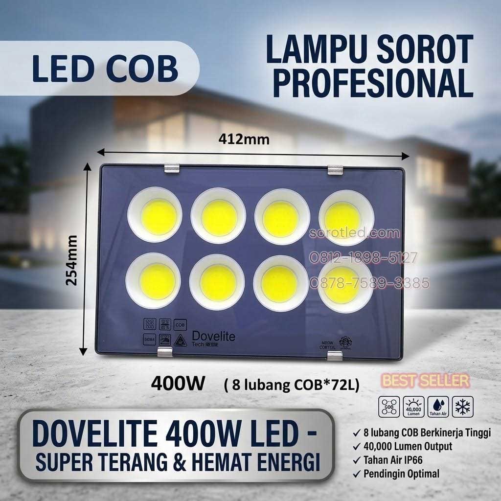 lampu sorot dovelite 400w led