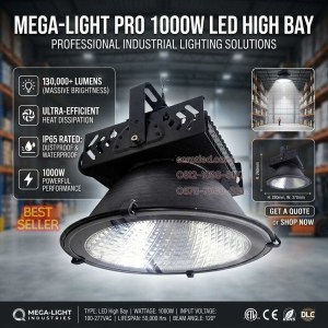 lampu high bay 1000w led ip66 6000k