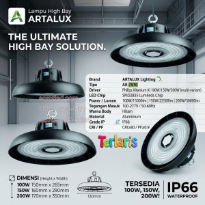 lampu high bay artalux ar-75100 100w 150w 200w