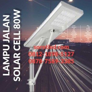 lampu jalan solar 80w