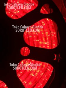 Lampu Selang LED 3jalur Warna Merah