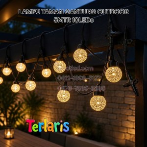 lampu taman gantung outdoor 5m 10leds