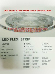 LED Strip ASSA IP65 Cahaya Putih 6000K